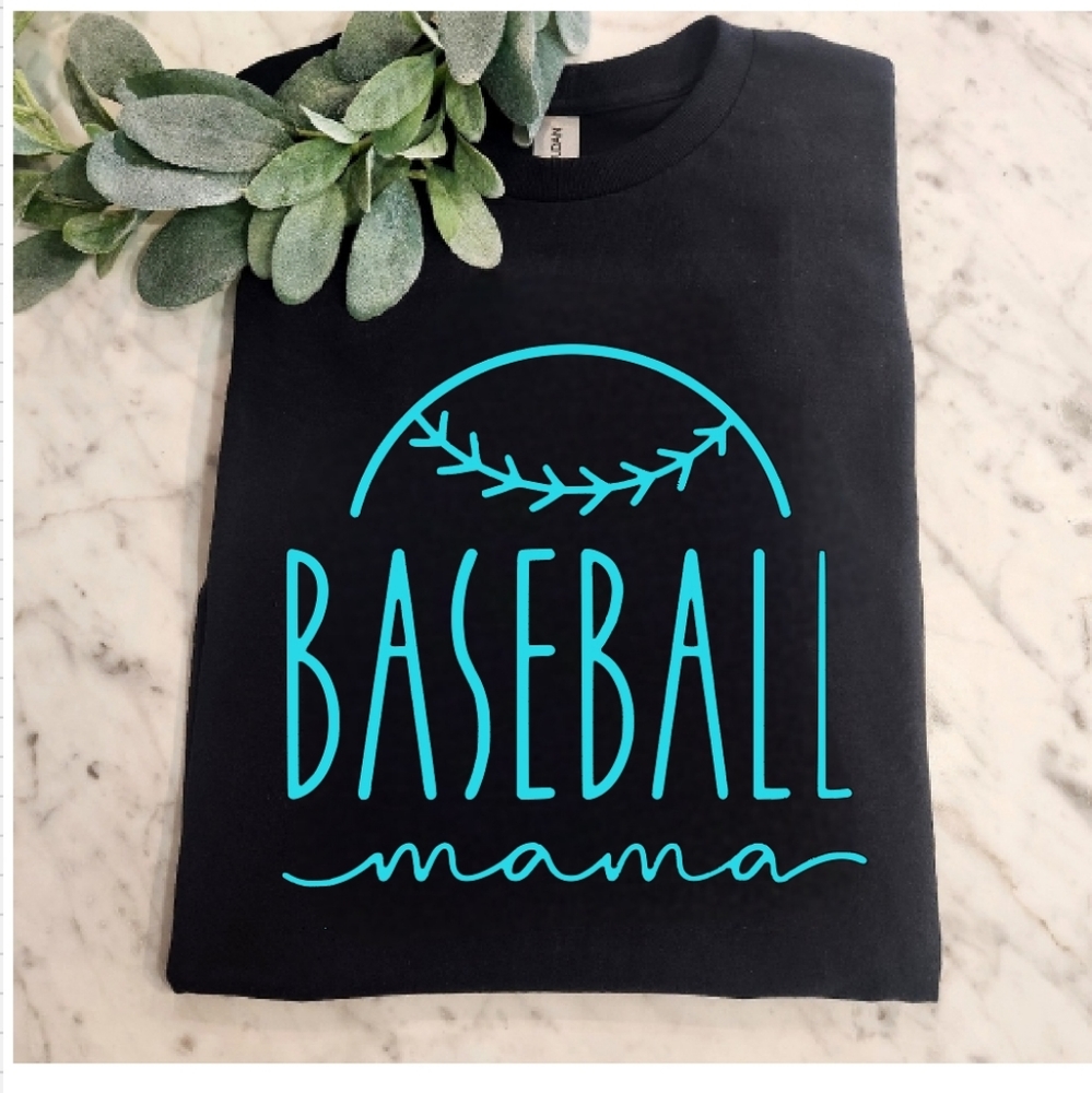 Baseball mom shirt popular sport ball field blue